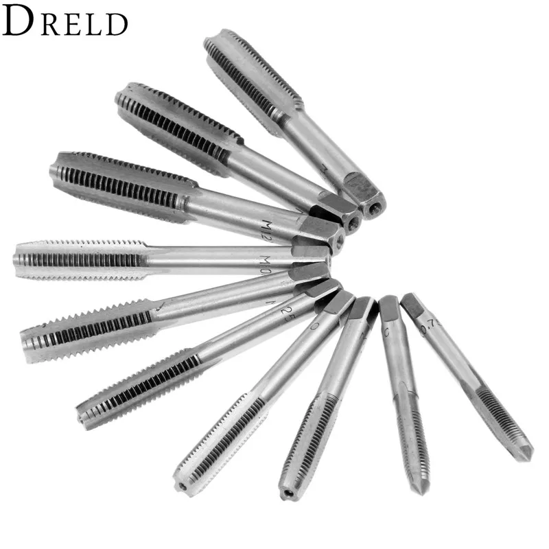 DRELD 10 шт. стальная ручная резьба резьбонарезной резьбы M6 * 1 0/0 75 M7 0 M8 0/1 25 M10 25/1 5 M12 5/1