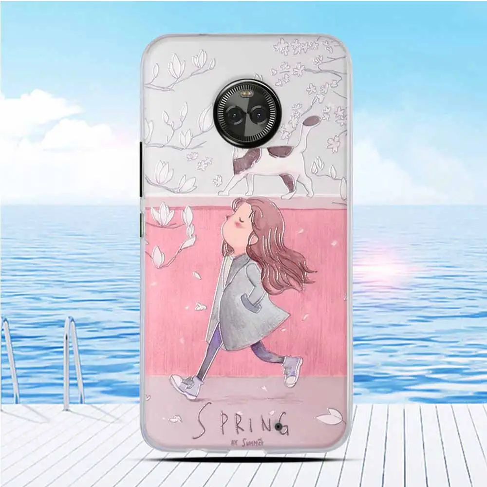 Case for Motorola Moto X4 XT1900 X 2017 (4th gen) Cover Soft TPU Silicon Flower Phone Coque | Мобильные телефоны и