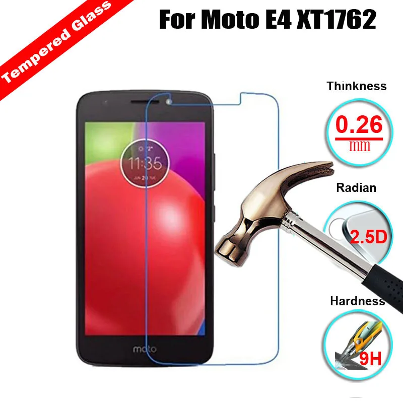 Защитное стекло XSKEMP твердость 9H закаленное для Motorola Moto E4 XT1762 Ультрапрозрачная