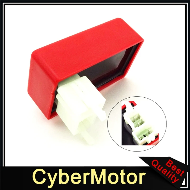 Красная 6 контактная Коробка зажигания переменного тока CDI для 50cc 90cc 110cc 125cc 150cc 160cc