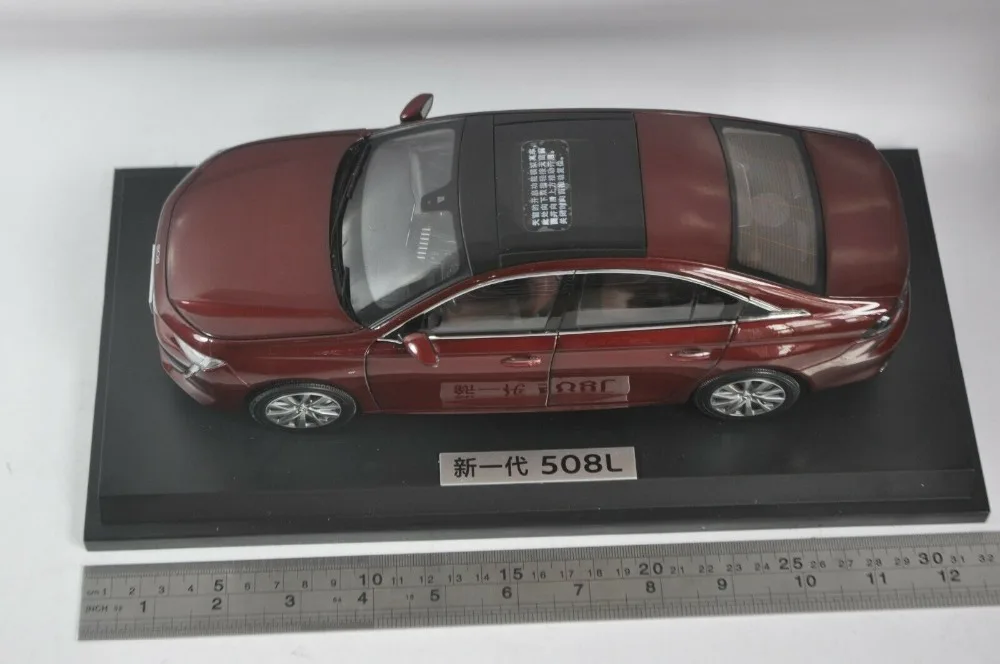 1:18 литая модель для Peugeot 508L 508 2019 красный редкий сплав игрушечный автомобиль