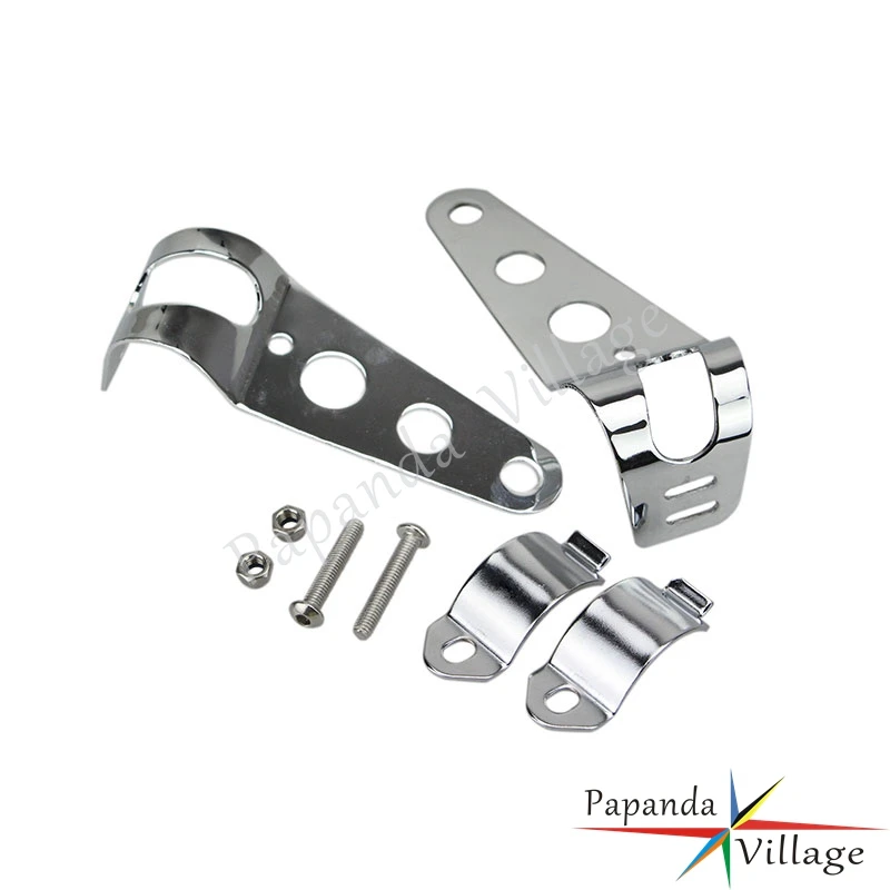 Universal Motorbike Headlight Brackets Fork Mount Clamps 38-44mm Headlamp Holders for Harley Honda Yamaha Cafe Racer Chopper | Автомобили