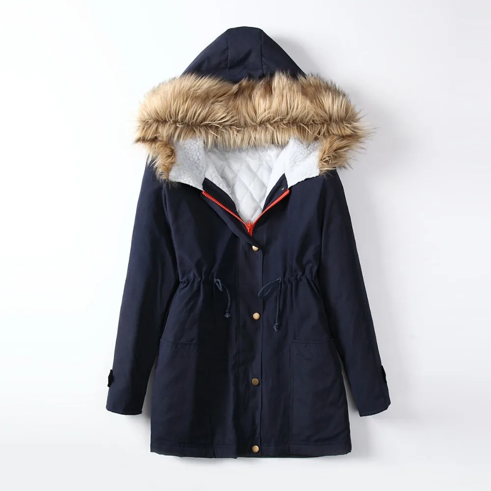 Женское меховое пальто Anorak Базовая куртка из хлопка на осень и зиму|overcoat