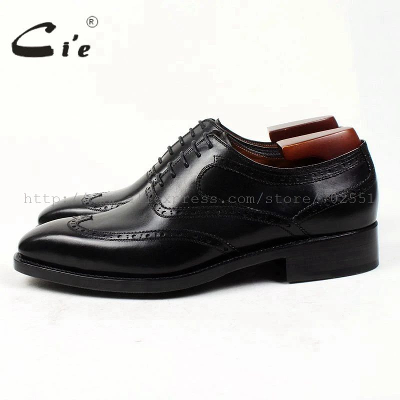

cie Free Shipping Bespoke Handmade Calf Leather Outsole Breathable Lace-up Bespoke Men's Dress Oxford Color Black shoe NO.OX398