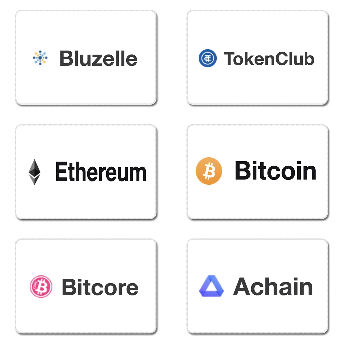 Achain Bluzelle Bitcore TokenClub эфириум крутой дизайн натуральный резиновый коврик для мыши
