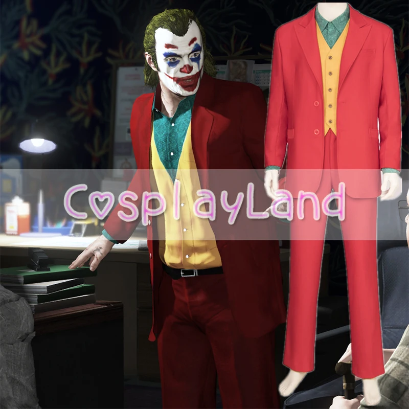 2019 костюм Бэтмена Джокера для косплея мужская куртка рубашка брюки на Хэллоуин
