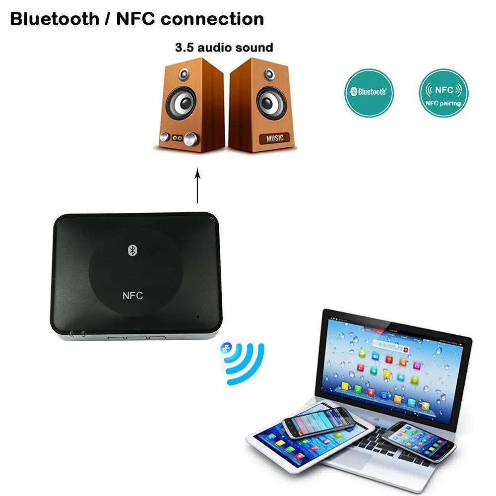 GIEFTU NFC Bluetooth аудио приемник беспроводной адаптер мм 3 5 мм/RCA стерео выход для