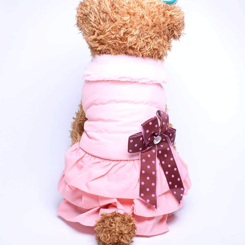 Новое поступление утолщенное теплое платье для собаки дизайнерское пальто с