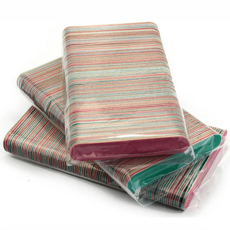 50 шт./лот красочные мини-блоки для ногтевого дизайна зернистость 240 деревянные