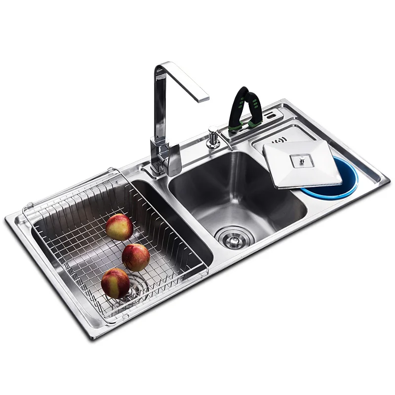 Кухонные раковины Tangwu раковина с двойным основанием кухонная из нержавеющей