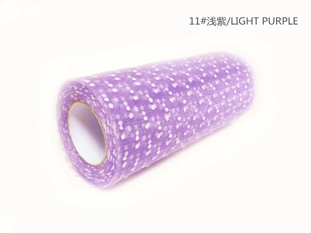 HAOCHU 15cm * 20Y Tulle Roll with Write Dot for Decorative Wedding Birthday Party Supplies TUTU Skirt Gift Box Package 19 Color | Дом и сад