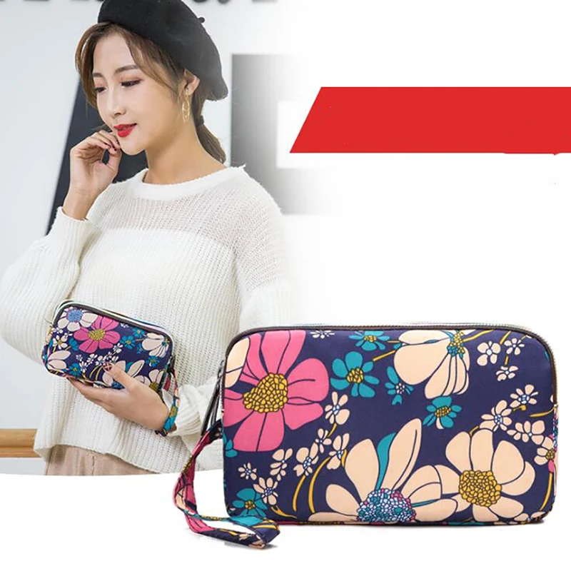 Женский кошелек модная длинная дорожная сумка с принтом Портативная для