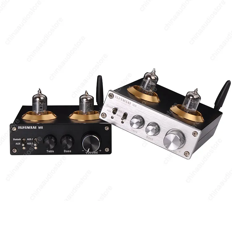 Hi Fi M8 6J8 трубный усилитель Bluetooth беспроводной стерео интегрированный ES9023 DAC 50 Вт