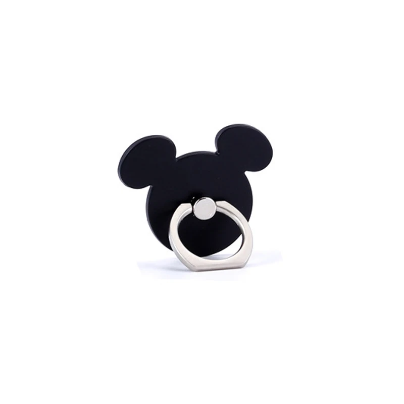 Black Holder Держатель для смартфона с изображением Микки из мультфильма, подставка, кольцо на палец 360 градусов, гнездо для ленивого человека, подставка для мобильного телефона, ZSMZZY - Цвет: Black Holder