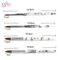bng 100 kolinsky hair nail brushes 10 12 pure for acrylic uv extension builder tips pen pure brush manicure metal handle