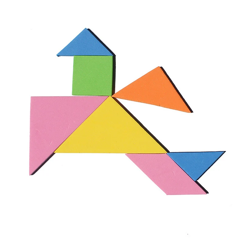 

1pc 3D Puzzle Baby DIY Educational Toys For Children Mini Tangram EVA Geometric Shape Game Learning Interactive Toy