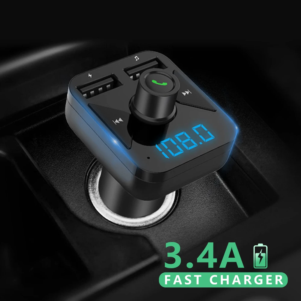 QC3.0 Быстрая зарядка 3.4A двойной Переходник USB для зарядки в машине светодиодный