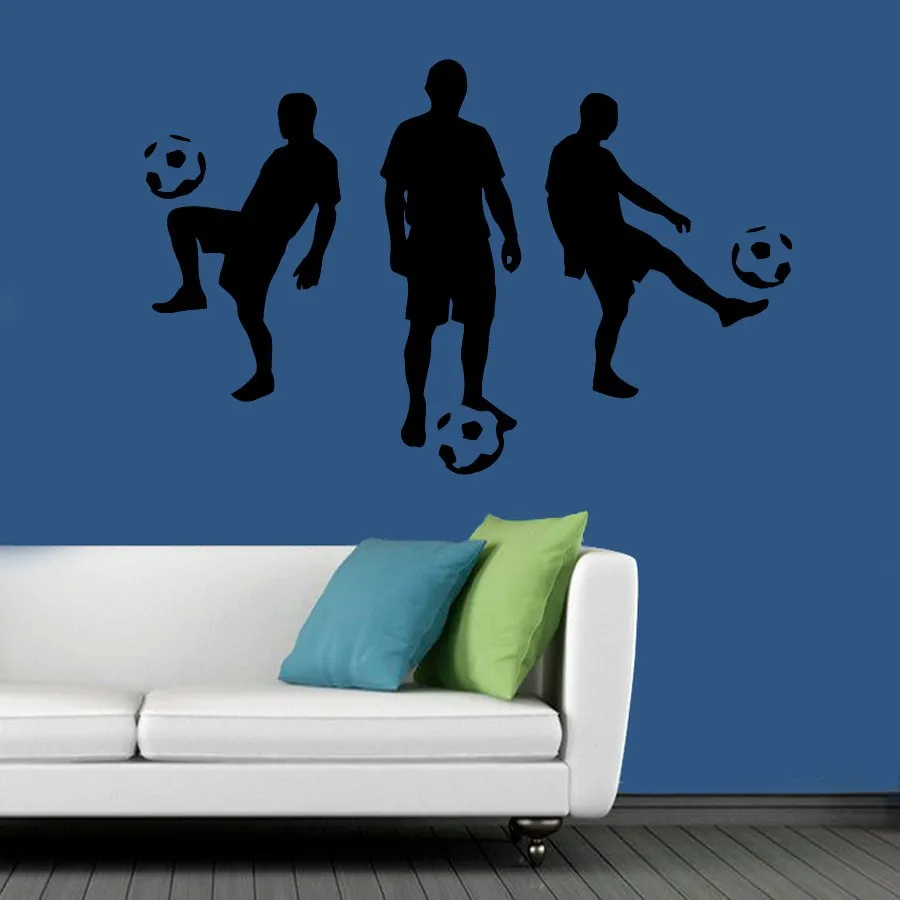 

Soccer Wall Sticker Football Player Decal Sports Decoration Mural for Boys Kids Room Decor home decor soccer sports decals