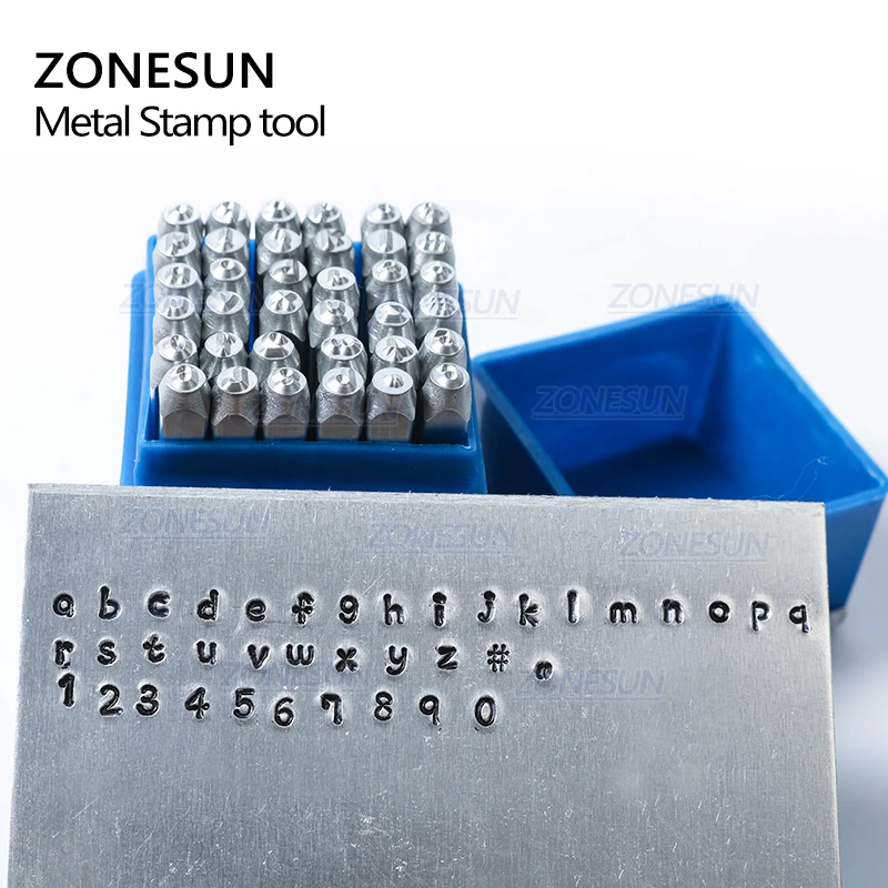 ZONESUN 36PCS Jewelry Metal Stamps Alphabet Set A-Z Heart Symbol Leather Punch Die Case Craft Stamping Tools Steel Tool |