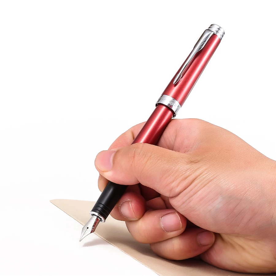 

Premier Fountain pen Fine nib Executive Arrow clip Silver trim Jinhao 997 Stationery Office signature School writing A6565