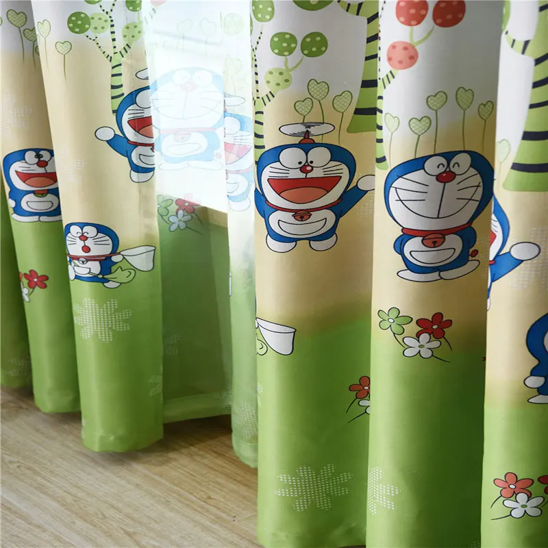 Занавески Doraemon для мальчиков и тюлевые затемненные шторы ткань детские детской