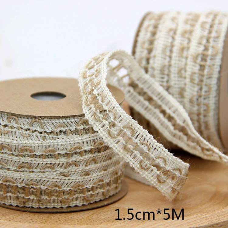 5 м DIY Ремесло винтажный натуральный Hessian джутовый шпагат веревка Свадебная вечеринка Мешковина Лента Декор для дома катушка фестиваль Скрапбукинг 9 видов стилей