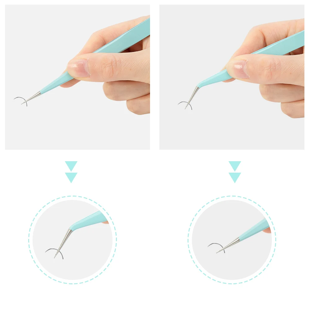 Пинцет из нержавеющей стали для наращивания ресниц профессиональный