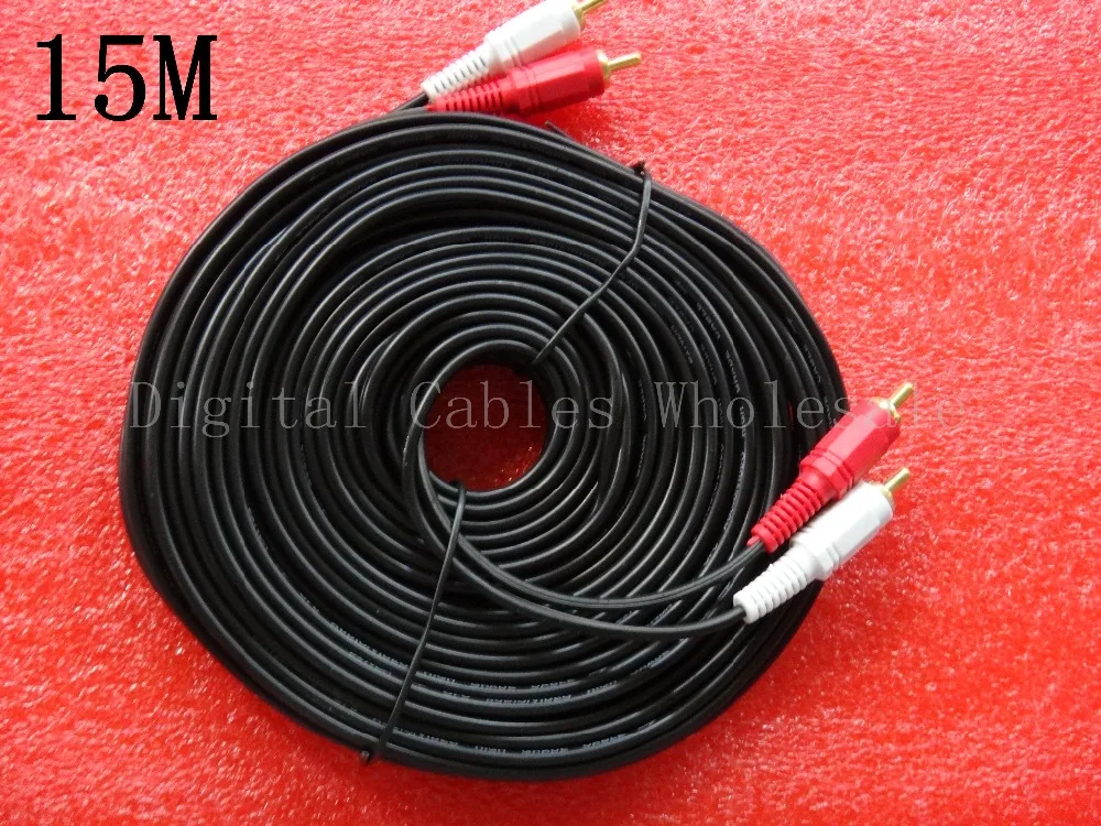 Оптовая продажа 2RCA штекер мужской аудио видео Расширенный av-кабель шнур для DVD HDTV