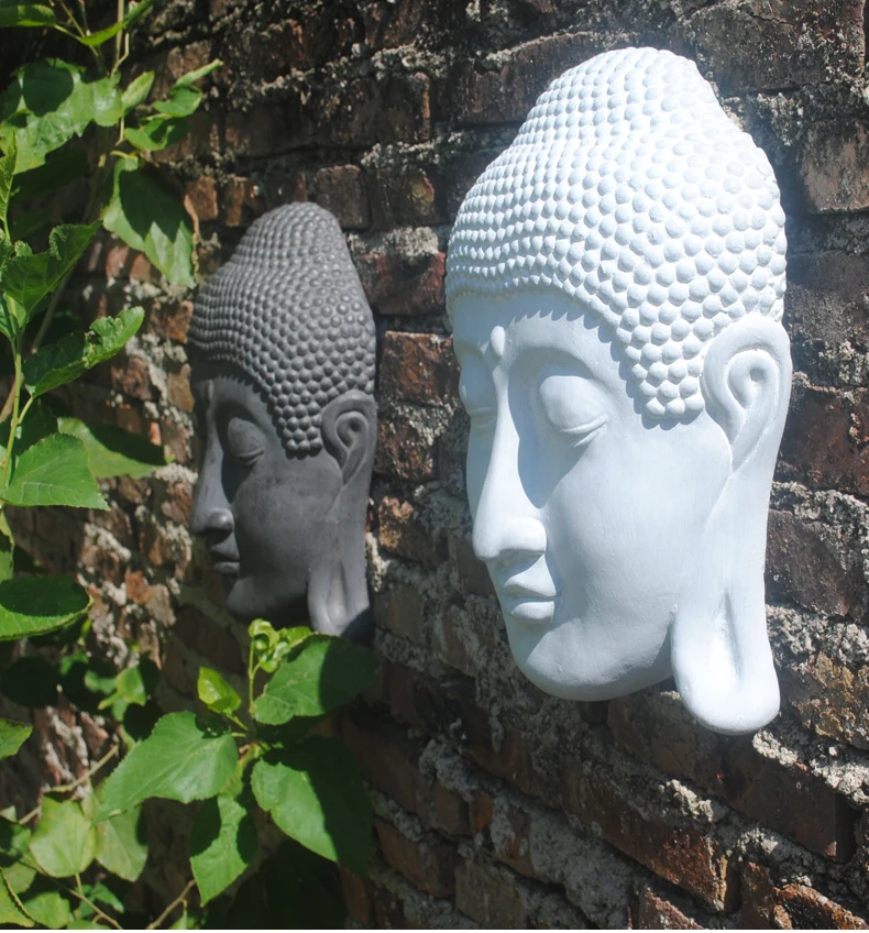 Настенное украшение в пасторальном стиле цементная статуя Будды украшения для