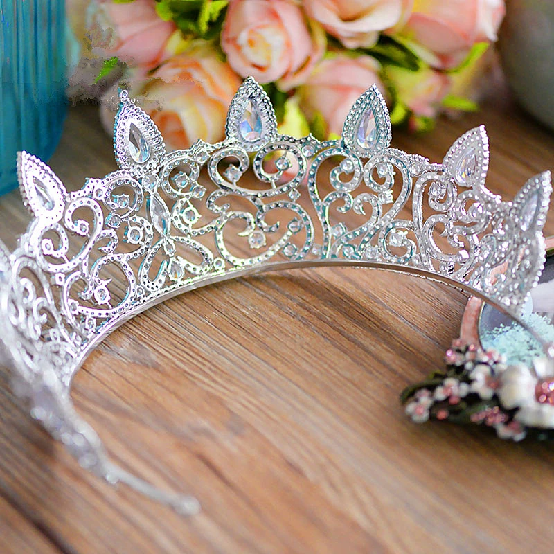 

Luxurious Big Micro Paved Full Cubic Zircon Crown CZ Bridal Headpiece Wedding Hair Accessories Queen Women Prom Hair Jewelry
