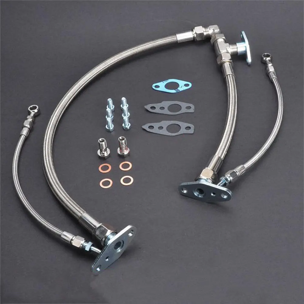 Kinugawa Турбокомпрессор для подачи и отгрузки масла набор TOYOTA 1JZ GTE 1JZGTE Twin CT12A|oil wheel|oil