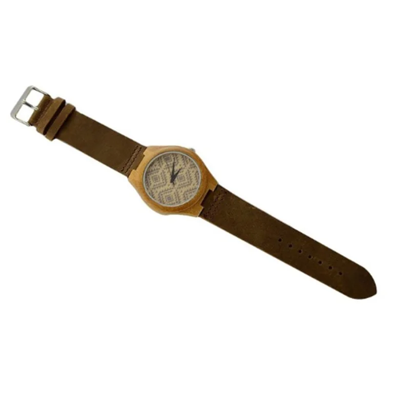 

Men's Fashion&Casual Wristwatches Wooden Watch Quartz Round Gift Watch Analog For Husband Or Friends With Darkgray Watchband