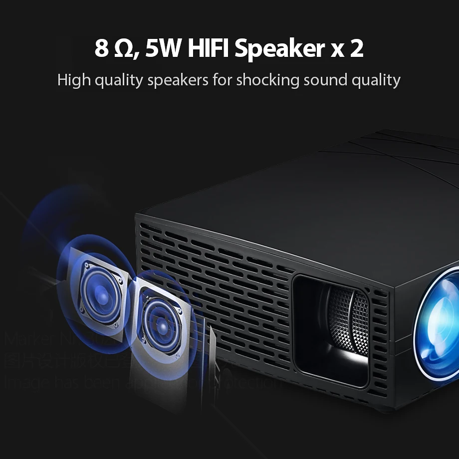 AUN светодиодный проектор F20 (опционально Android Suppor 4 K AC3) 4000 люмен 1280*800 разрешение HIFI