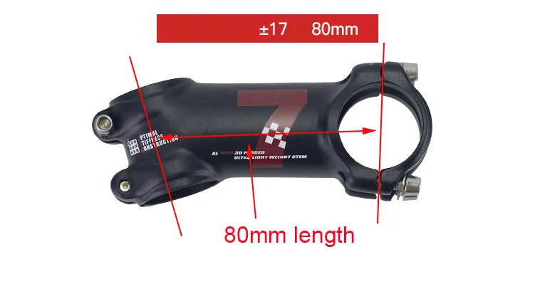 UNO 7 велосипедный стержень Kalloy Ultralight-7 17 градусов MTB дорожный Alu 7050 31,8 мм 60 70 80 мм 90 100 110 120 130 мм велосипедный стержень King сплав