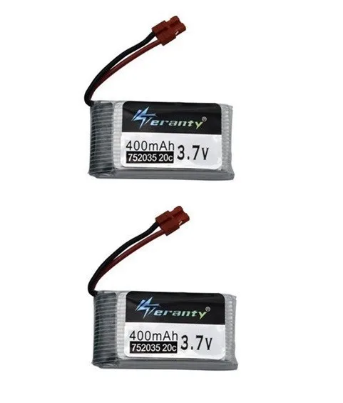3,7 V 400mah литий-полимерный Батарея для SYMA X15 X5A-1 X15C X15W H31 X4 H107 KY101 E33C E33 U816A V252 H6C запасные части для радиоуправляемого квадрокоптера Запчасти 2 шт