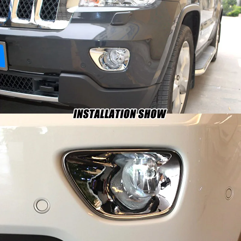 Для Jeep Grand Cherokee 2010 2018 ABS хромированный передний противотуманный светильник лампа