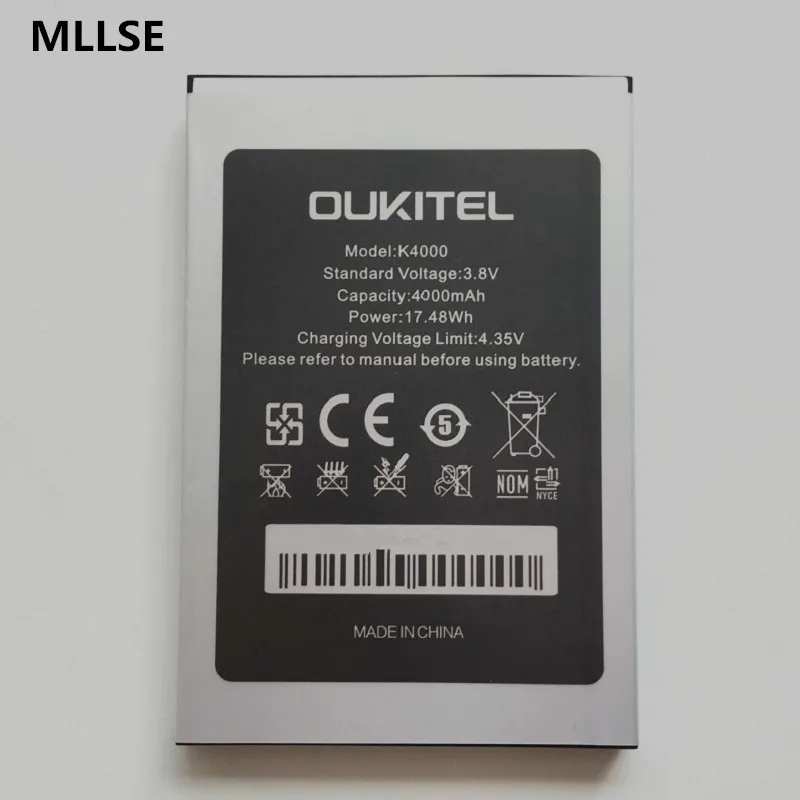 MLLSE 4000mAh K4000 батарея для Oukitel K4000/k4000 lite/k4000 батарея мобильного телефона