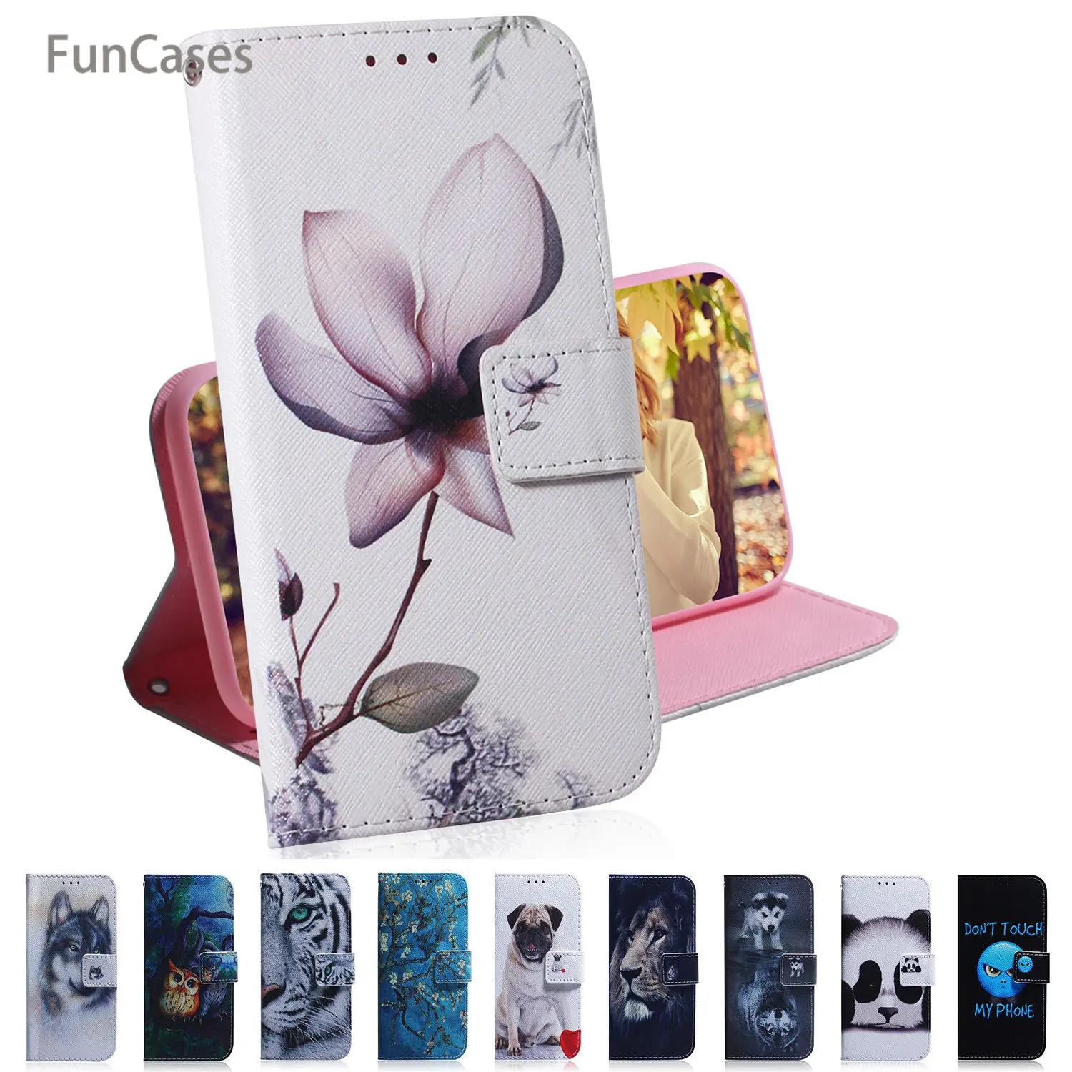 P Smart Z Чехлы для мобильных телефонов coque huawei Magnolia кошелек чехол на магнитном замке