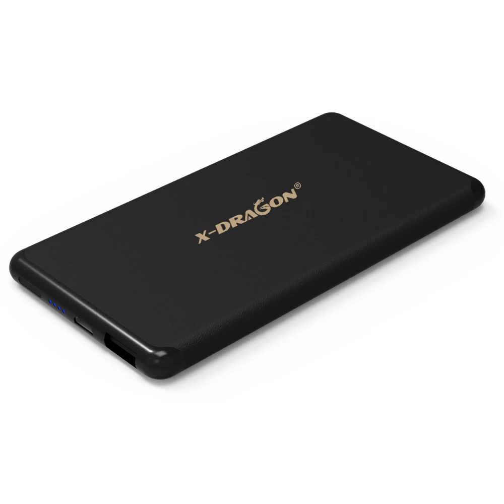 black phone charger X-DRAGON внешний аккумулятор 5000 мАч портативное Внешнее зарядное устройство для iPhone, Xiaomi, samsung, смартфонов - Цвет: black phone charger