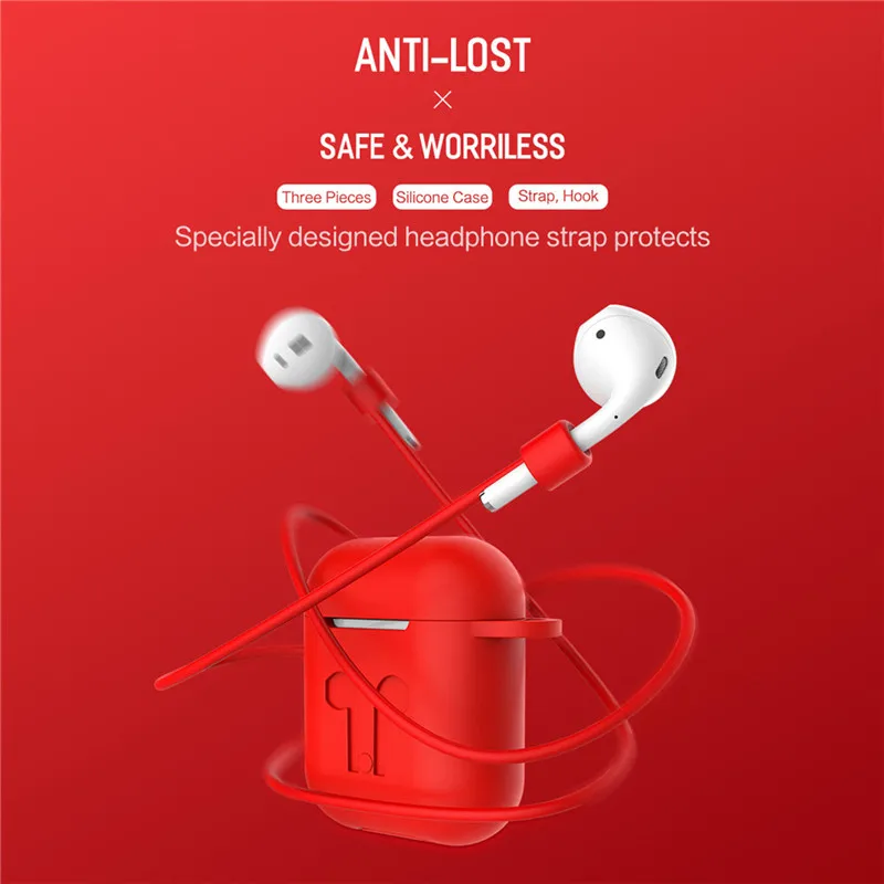 Чехол для AirPods защитный силиконовый чехол ударопрочный Earpods Apple Air pods мягкий