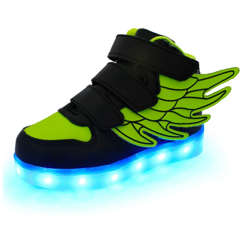 Новый мальчик в девушки светодиодные светящиеся детей shoes дышащий кроссовки usb
