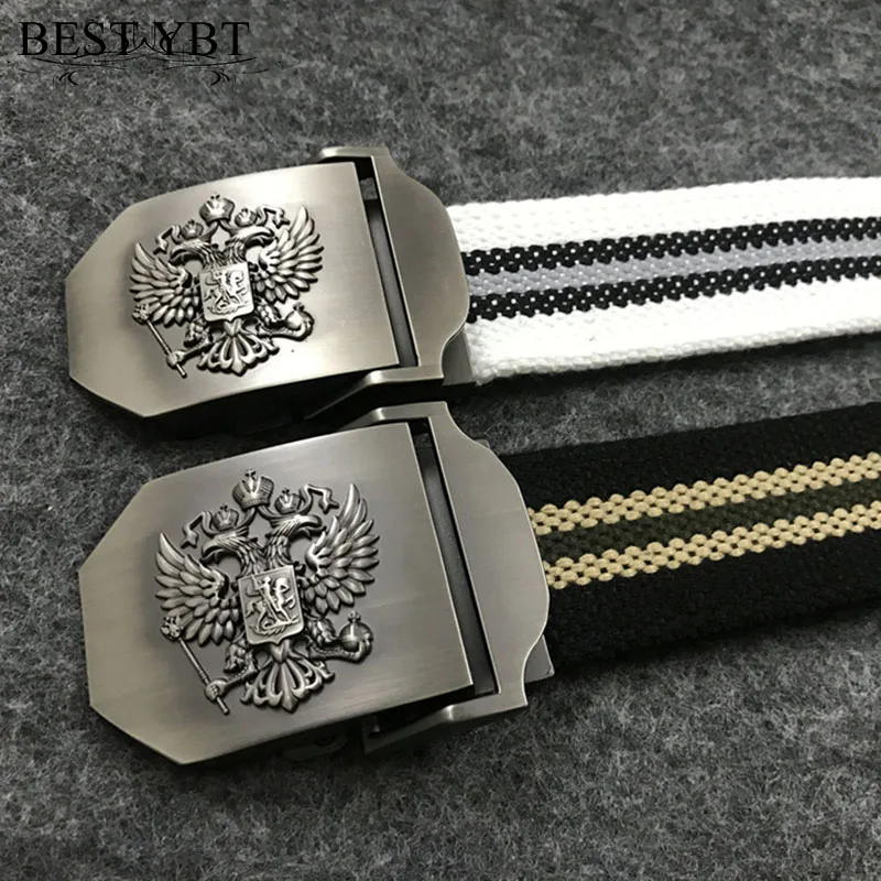 

Best YBT Unisex Canvas BeltsTactical buckle casual fashion Russian Style high quality Unisex Belts