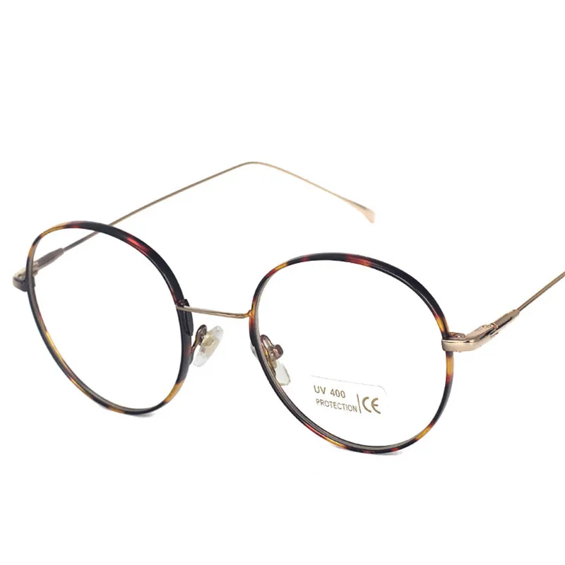 

KESMALL New Prescription Diopter Glasses Women Men Spectacle Frame With Myopia Lens Round Shaped Glasses Oculos De Grau XN311P