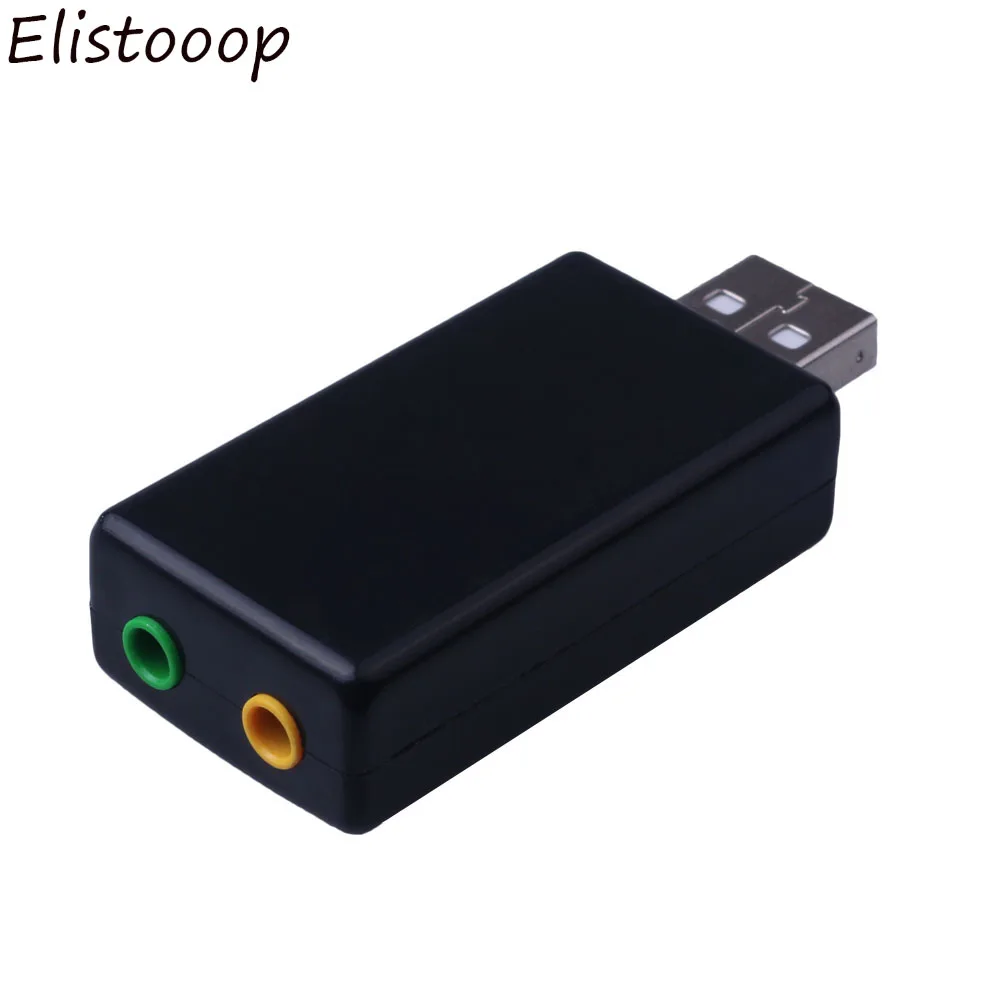 Elitooop хит продаж мини 7 1 канальный USB звуковая карта Микрофон Динамик 3D внешние
