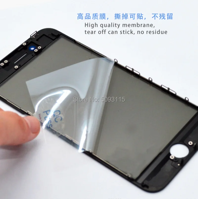 10PCS LCD Front Glass 4in1 Cold press with Frame original OCA polarizer For iPhone 5s 6sPlus 6g 6P 6s Screen repair Replacement | Мобильные
