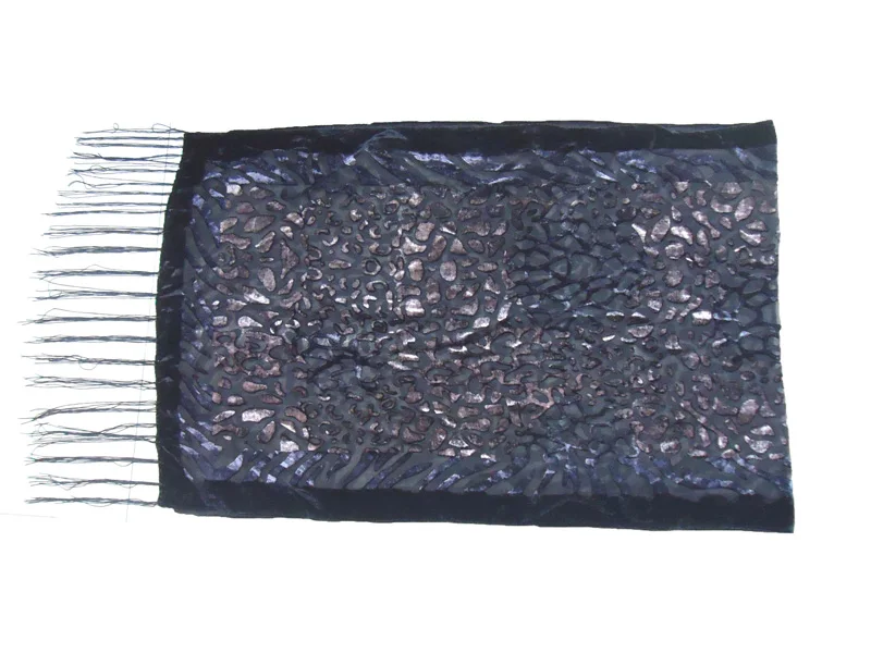 Сексуальный черный бархатный шарф с леопардовым принтом пончо для женщин