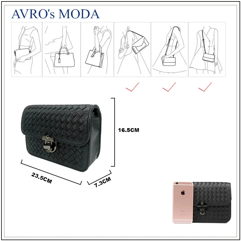 AVRO's MODA сумка женская искусственная кожа сумки женские через плечо маленькие