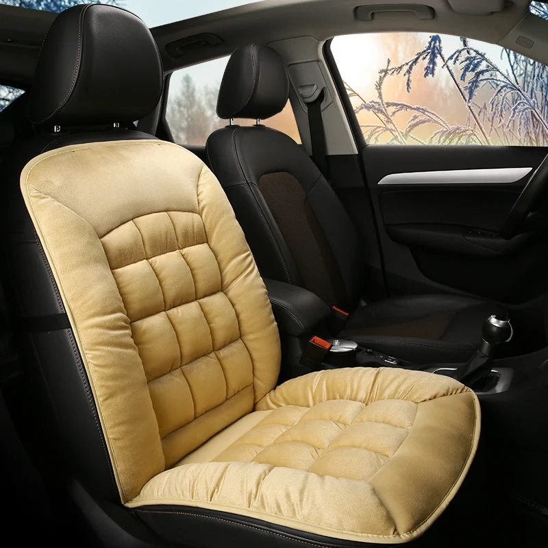 universal plush car seat cover warm auto front back backrest seat cushion pad car winter interior protector free global shipping