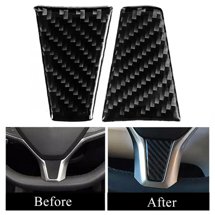 Автомобильный руль графит для колес волокно Патч наклейка подходит Tesla модель S/X