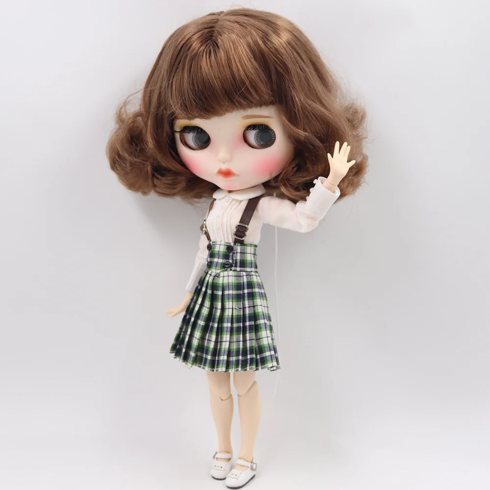 Наряды для Blyth кукольные шотландская юбка и кофта для 12 дюймов кукла совместных или резиновый корпус отлично туалетный ледяной, pullip, licca